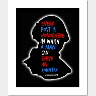 George Washington Quotes - Honorable Posts Posters and Art